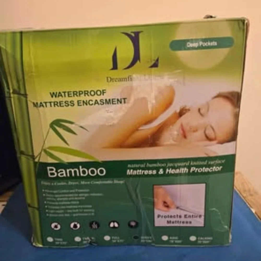 Dreamfield Linen Queen Waterproof Mattress Pad